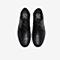 Tata/他她2020春专柜同款黑色牛皮革压花平底鞋满帮休闲男鞋QBL02AM0