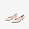 Tata/他她2020春专柜同款米白羊皮革尖头小猫跟浅口女单鞋XIE01AQ0