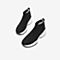 Tata/他她2020春专柜同款黑色布水钻猫咪图案袜子鞋女休闲鞋SIW01AM0