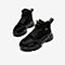 Tata/他她2020春专柜同款黑色拼接字母织带厚底运动休闲女鞋WEU01AM0