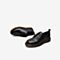 Tata/他她2020春专柜同款黑色牛皮革织带圆头方跟休闲女单鞋WJT01AM0