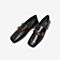 Tata/他她2020春专柜同款黑色羊皮革方头链条乐福鞋女单鞋SJY01AM0