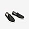 Tata/他她2020夏专柜同款黑色羊皮革圆头平底鞋休闲男单鞋QVA01BM0
