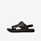 Tata/他她2020夏专柜同款棕色牛皮革休闲沙滩鞋平跟男凉鞋QVG01BL0