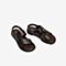 Tata/他她2020夏专柜同款棕色牛皮革休闲沙滩鞋平跟男凉鞋QVG01BL0