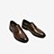 Tata/他她2020夏专柜同款棕色牛皮革商务德比鞋方跟男单鞋TWA01BM0