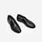 Tata/他她2020夏专柜同款黑色牛皮革商务休闲鞋方跟男单鞋TWB01BM0