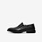 Tata/他她2020夏专柜同款黑色牛皮革圆头商务正装套脚男单鞋TWA02BM0