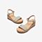 Tata/他她2020夏专柜同款浅绿拼接编织镂空一字带坡跟女凉鞋OLI01BL0