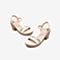 Tata/他她2020夏专柜同款米色羊皮革水钻一字带粗跟女凉鞋7VP01BL0
