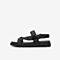 Tata/他她2020夏专柜同款黑色拼接魔术贴休闲沙滩鞋男凉鞋25A14BL0
