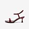 Tata/他她2020夏专柜同款红色漆牛皮革一字带细高跟女凉鞋XNB01BL0