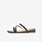 Tata/他她2020夏专柜同款灰色PU革水钻条带休闲套脚女凉鞋XLZ01BL0