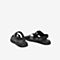 Tata/他她2020夏专柜同款黑色牛皮革休闲平跟沙滩鞋男凉鞋25A10BL0