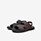 Tata/他她2020夏专柜同款黑色牛皮革休闲平跟沙滩鞋男凉鞋25A09BL0
