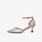 Tata/他她2020夏专柜同款粉色布水钻尖头一字带高跟女凉鞋WMY01BK0