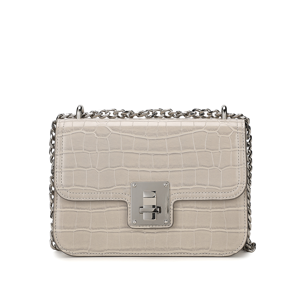 tata/他她2020冬专柜同款时尚饰扣格纹小包链条女方包qb427dx0