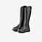 Tata/他她2021冬商场同款厚底纯色长筒骑士靴时装靴新款AXK04DG1