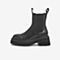 Tata/他她2021冬商场同款时尚拼接方跟切尔西靴女靴新WHH01DD1