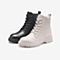 Tata/他她2021冬商场同款时尚方跟马丁靴百搭女靴新款WUX02DD1