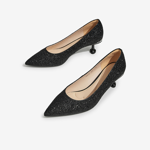 Tata/他她2023春商场同款时尚尖头百搭浅口细跟单鞋新7RX15AQ3