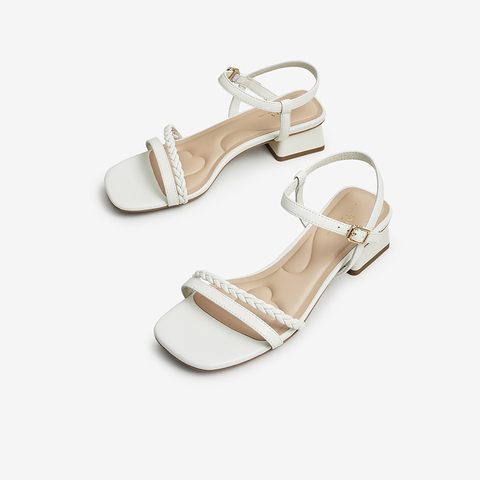 Tata/他她2023夏商场同款时尚百搭一字带凉鞋女新款XAR02BL3