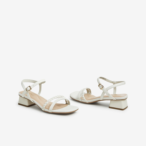 Tata/他她2023夏商场同款时尚百搭一字带凉鞋女新款XAR02BL3