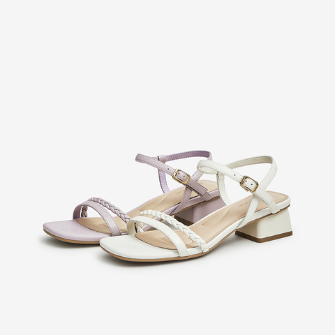 Tata/他她2023夏商场同款时尚百搭一字带凉鞋女新款XAR02BL3