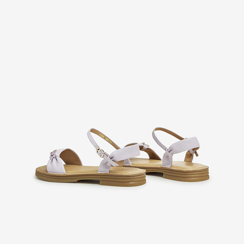 Tata/他她2023夏商场同款简约休闲百搭一字带凉鞋女新款YBE05BL3