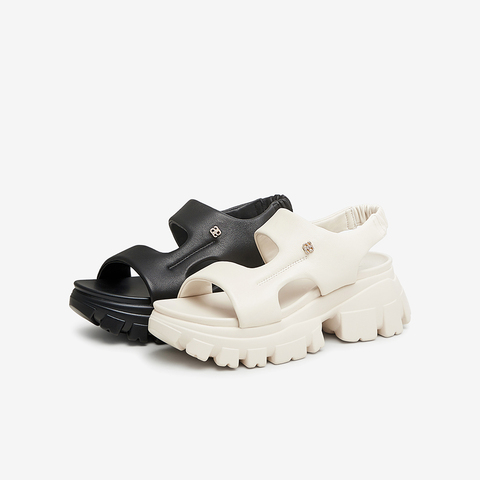 Tata/他她2023夏时尚简约百搭舒适沙滩凉鞋女鞋新款WNM01BL3