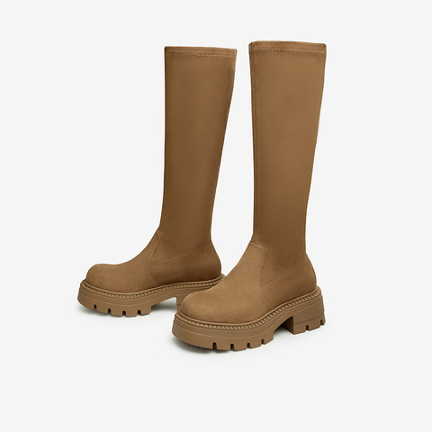 Tata/他她2023冬商场同款时尚休闲厚底潮流时装靴女新款WE601DG3