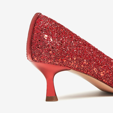 Tata/他她2023秋商场同款时尚简约细跟浅口单鞋女新款7RXA3CQ3