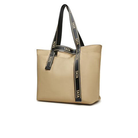 Tata/他她2023秋商场同款时尚百搭拼接大容量托特包新X3139CX3