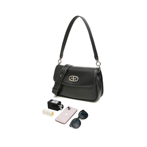 Tata/他她2023秋商场同款时尚复古简约百搭邮差包新款X3111CX3