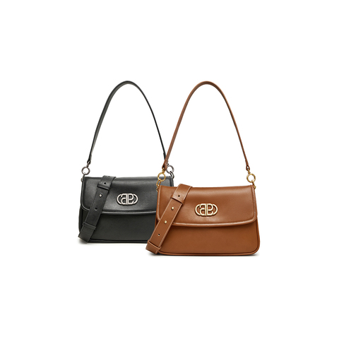 Tata/他她2023秋商场同款时尚复古简约百搭邮差包新款X3111CX3