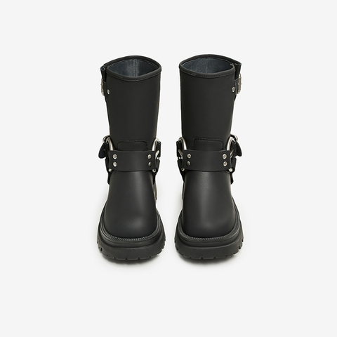 Tata/他她2023冬商场同款时尚帅气百搭骑士靴女靴新款W5P02DZ3