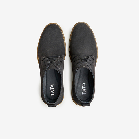 Tata/他她2023冬简约百搭系带纯色休闲皮鞋男新款VEI01DM3