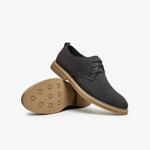 Tata/他她2023冬简约百搭系带纯色休闲皮鞋男新款VEI01DM3