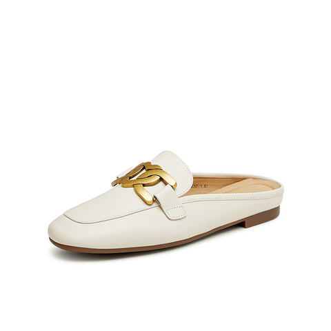 Tata/他她2023春时尚低跟后空凉鞋舒适穆勒鞋女新款7QC02AH3