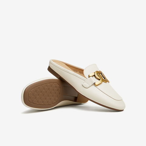 Tata/他她2023春时尚低跟后空凉鞋舒适穆勒鞋女新款7QC02AH3