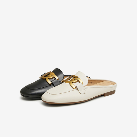 Tata/他她2023春时尚低跟后空凉鞋舒适穆勒鞋女新款7QC02AH3