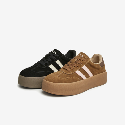 Tata/他她2024春商场同款时尚休闲拼色德训鞋女新款W9B01AM4