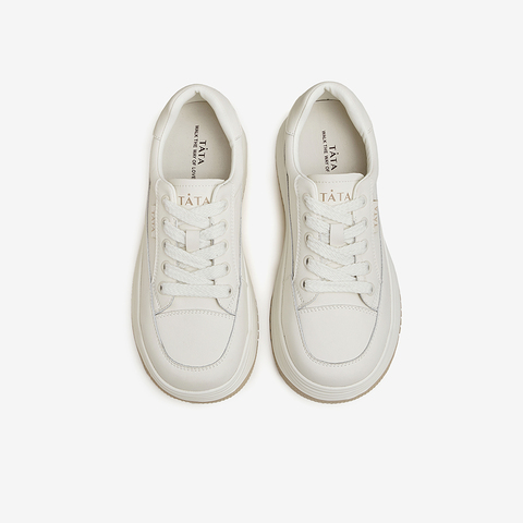 Tata/他她2024春时尚休闲百搭厚底圆头休闲鞋女新款DWBX1AM4