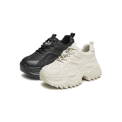 Tata/他她2024春商场同款休闲纯色时尚百搭老爹鞋女新款WH201AM4