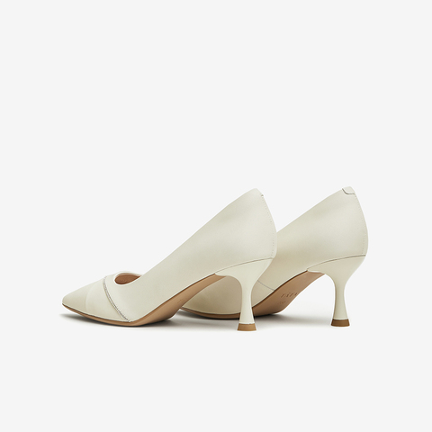 Tata/他她2024春商场同款时尚休闲简约尖头高跟鞋新款XKF08AQ4