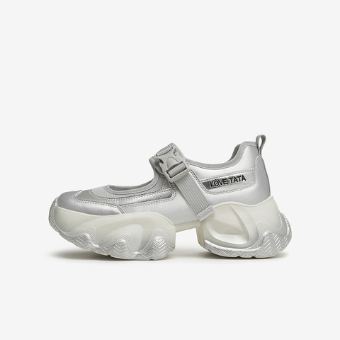 Tata/他她2024夏厚底时尚简约休闲浅口女单鞋新款3ER01BQ4