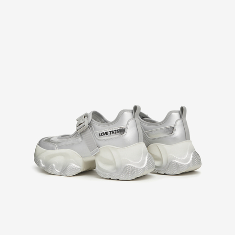 Tata/他她2024夏厚底时尚简约休闲浅口女单鞋新款3ER01BQ4