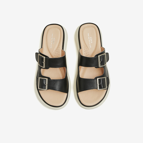 Tata/他她2024夏商场同款简约百搭时尚休闲女拖鞋新款YEU01BT4