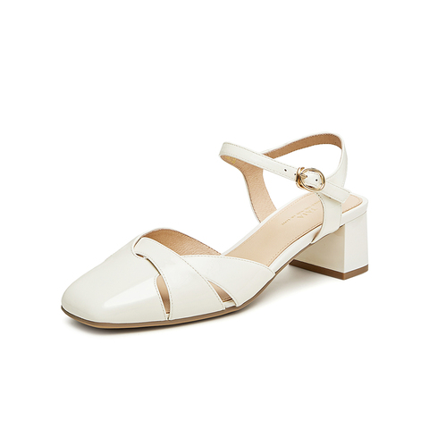 Tata/他她2024夏商场同款时尚简约休闲百搭女凉鞋新款YES01BH4