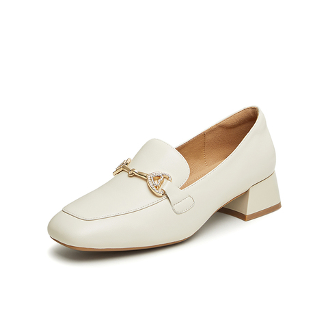 Tata/他她2024春市场同款时尚简约百搭中跟女鞋单鞋新款WG701AA4